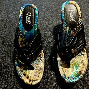 Carlos Santana Black Sandals